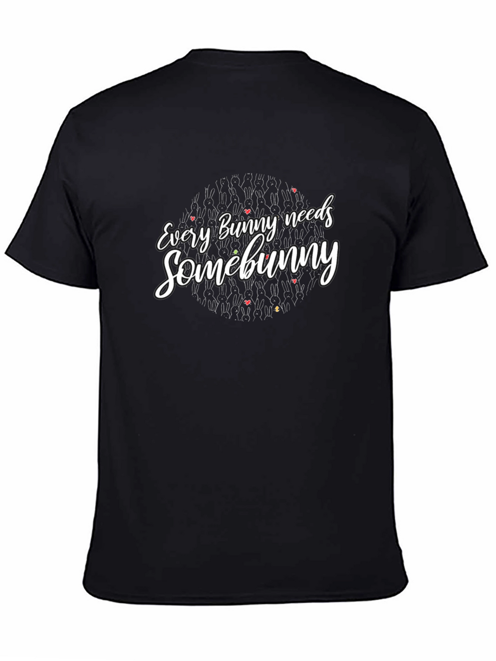 Every Bunny Needs Somebunny Black Graphic Tee