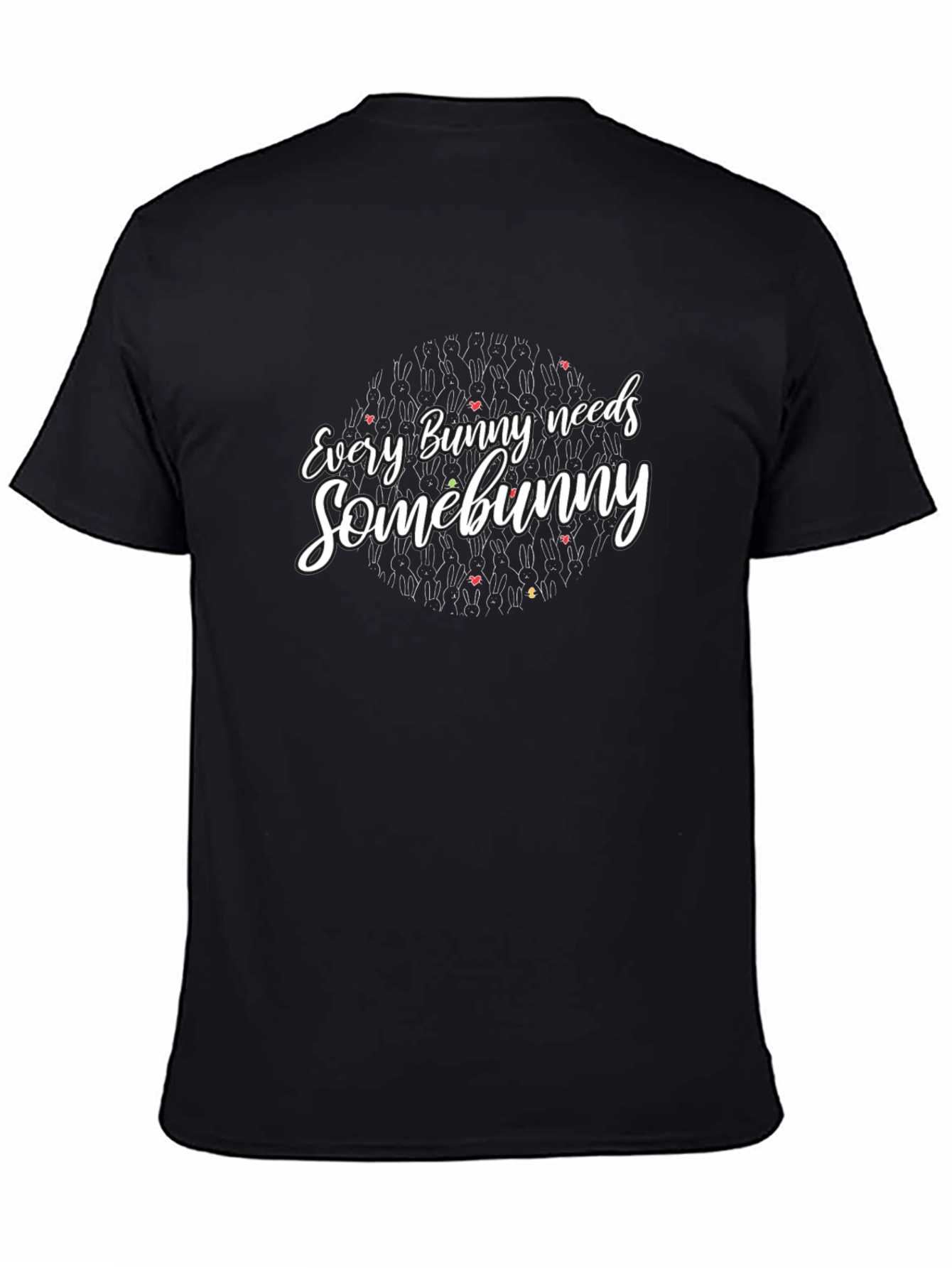 Every Bunny Needs Somebunny Black Graphic Tee
