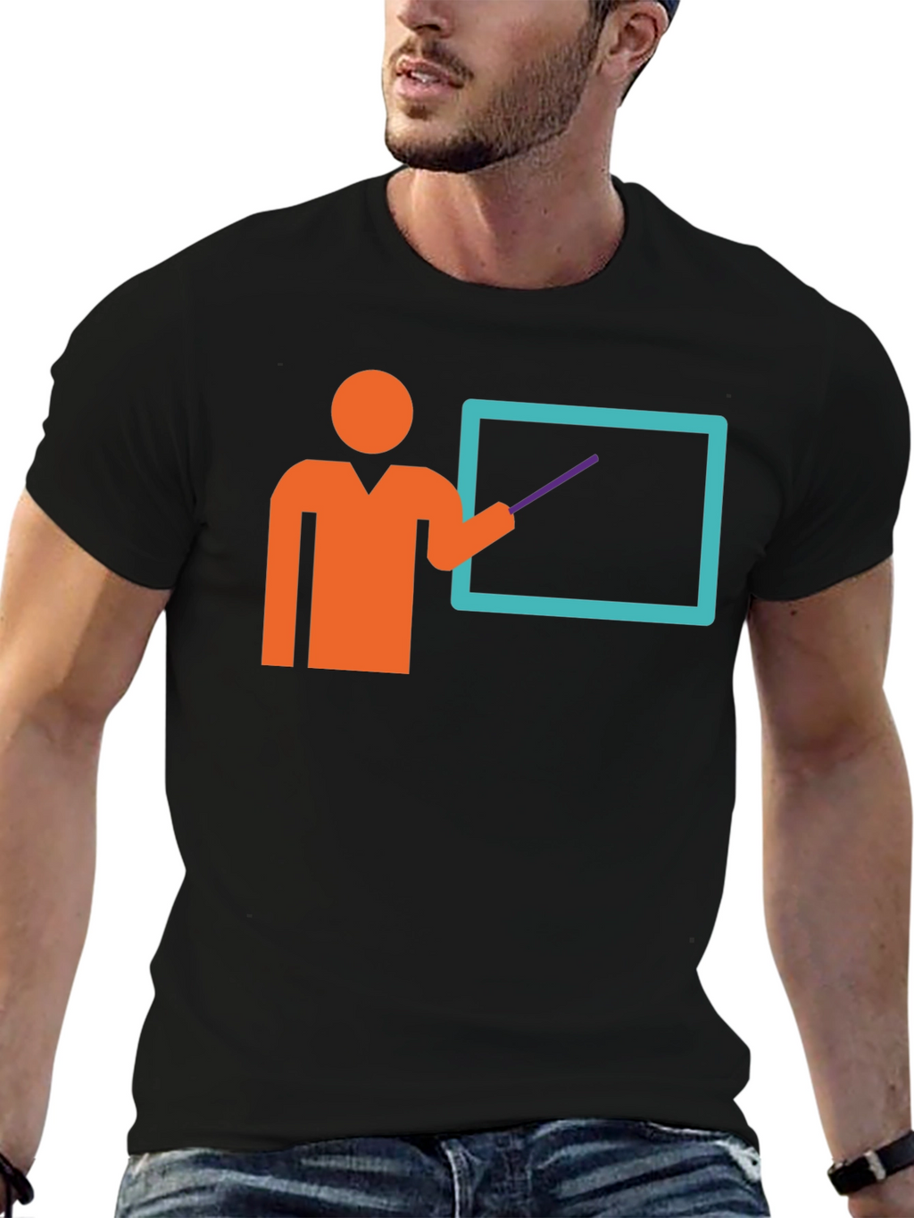 Teacher Graphic Tee - Black