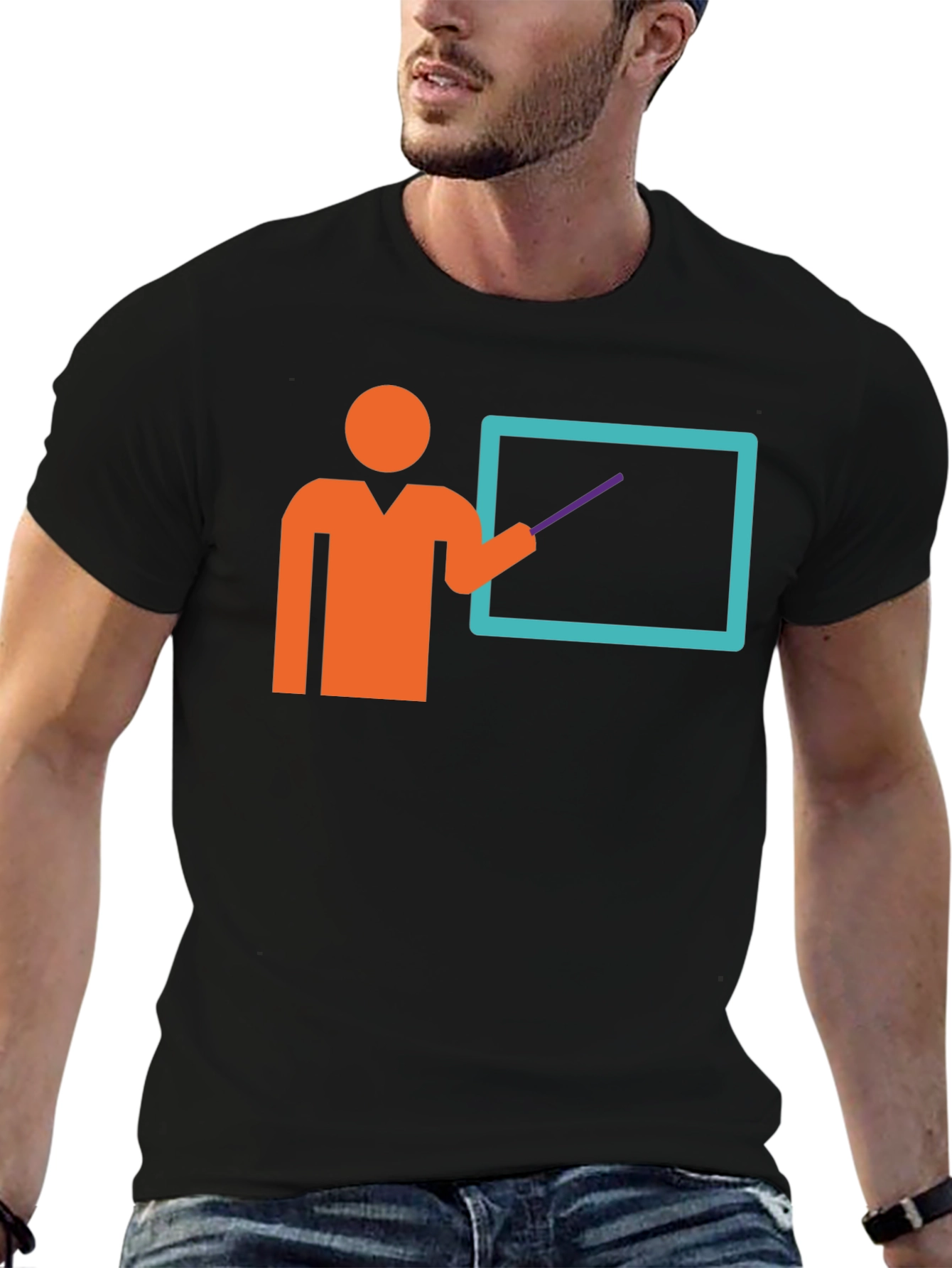 Teacher Graphic Tee - Black