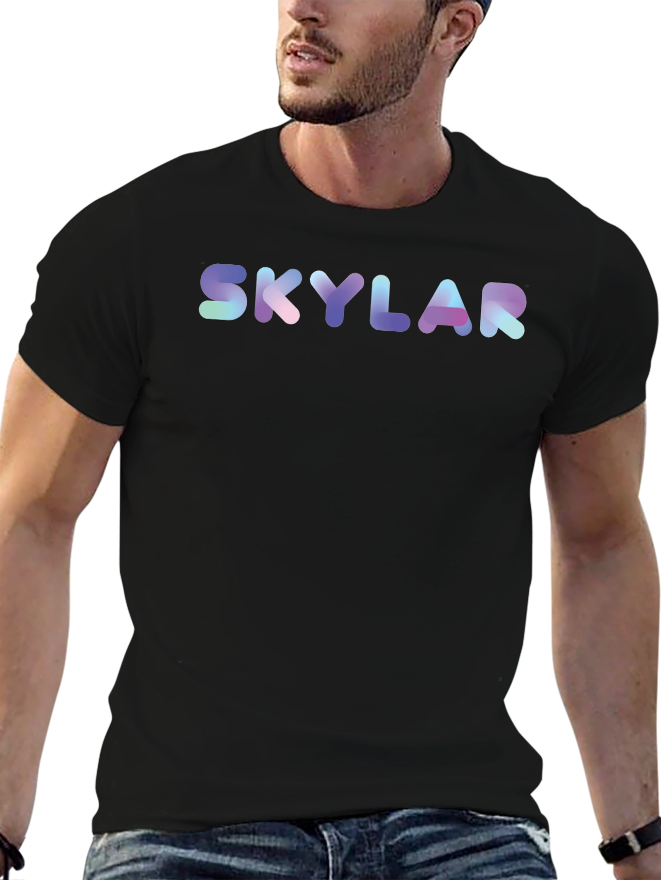 Skylar T-Shirt - Holographic Name Tee
