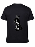 Black Horse Graphic Tee - Mens Crew Neck