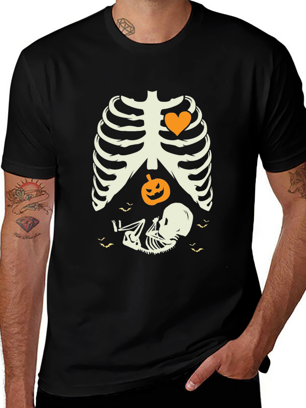 Halloween Pregnancy Skeleton T-Shirt