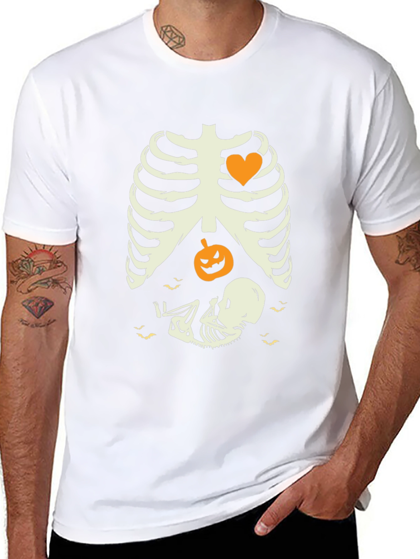Halloween Pregnancy Skeleton T-Shirt