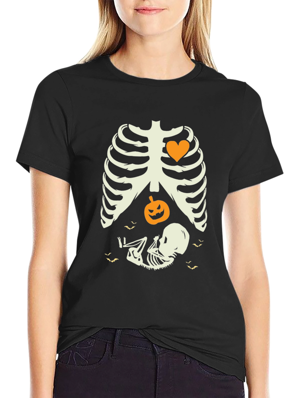 Halloween Pregnancy Skeleton T-Shirt