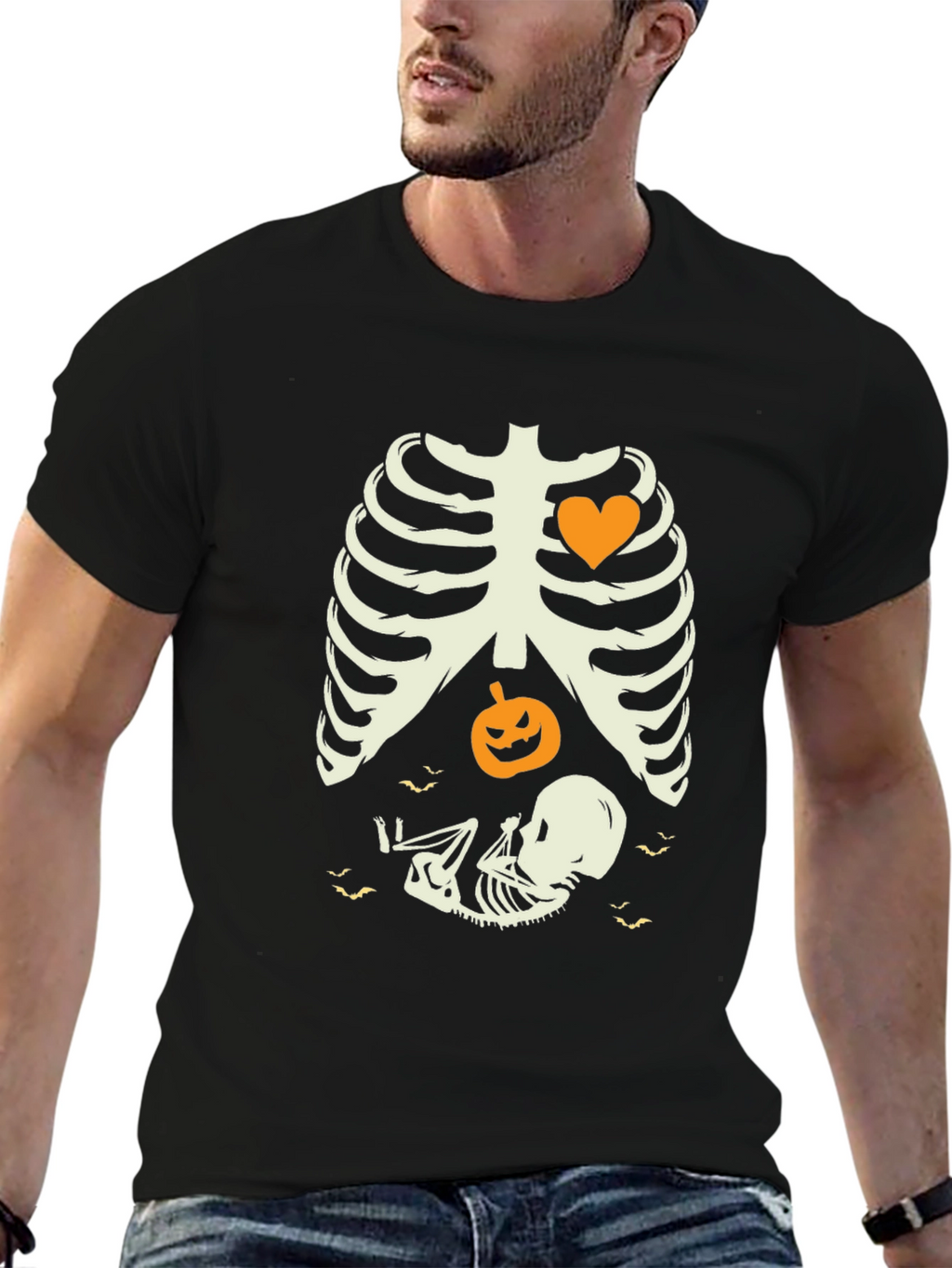 Halloween Pregnancy Skeleton T-Shirt