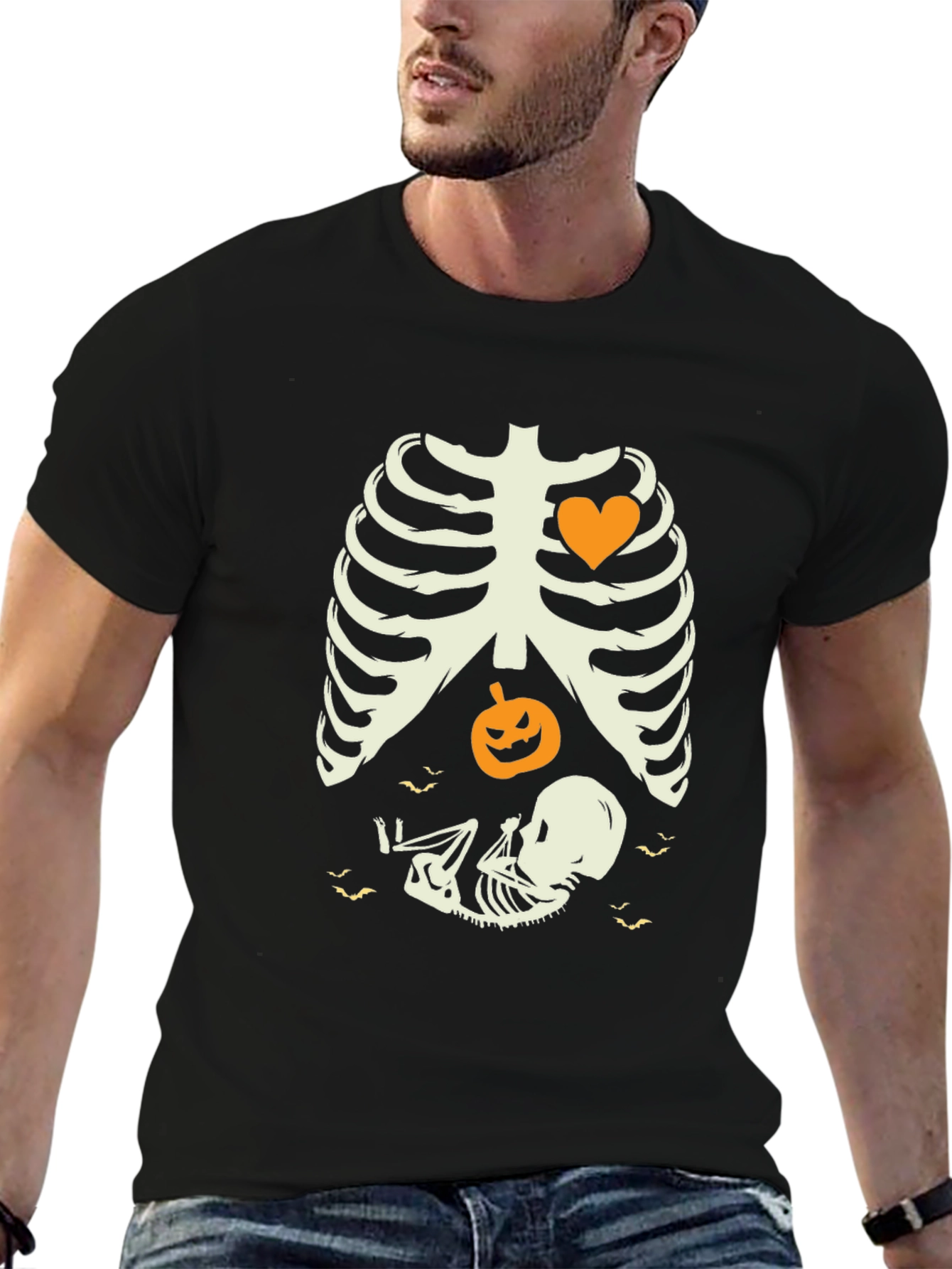 Halloween Pregnancy Skeleton T-Shirt