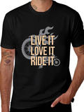 Live Love Ride Graphic Tee - Motorcycle T-Shirt