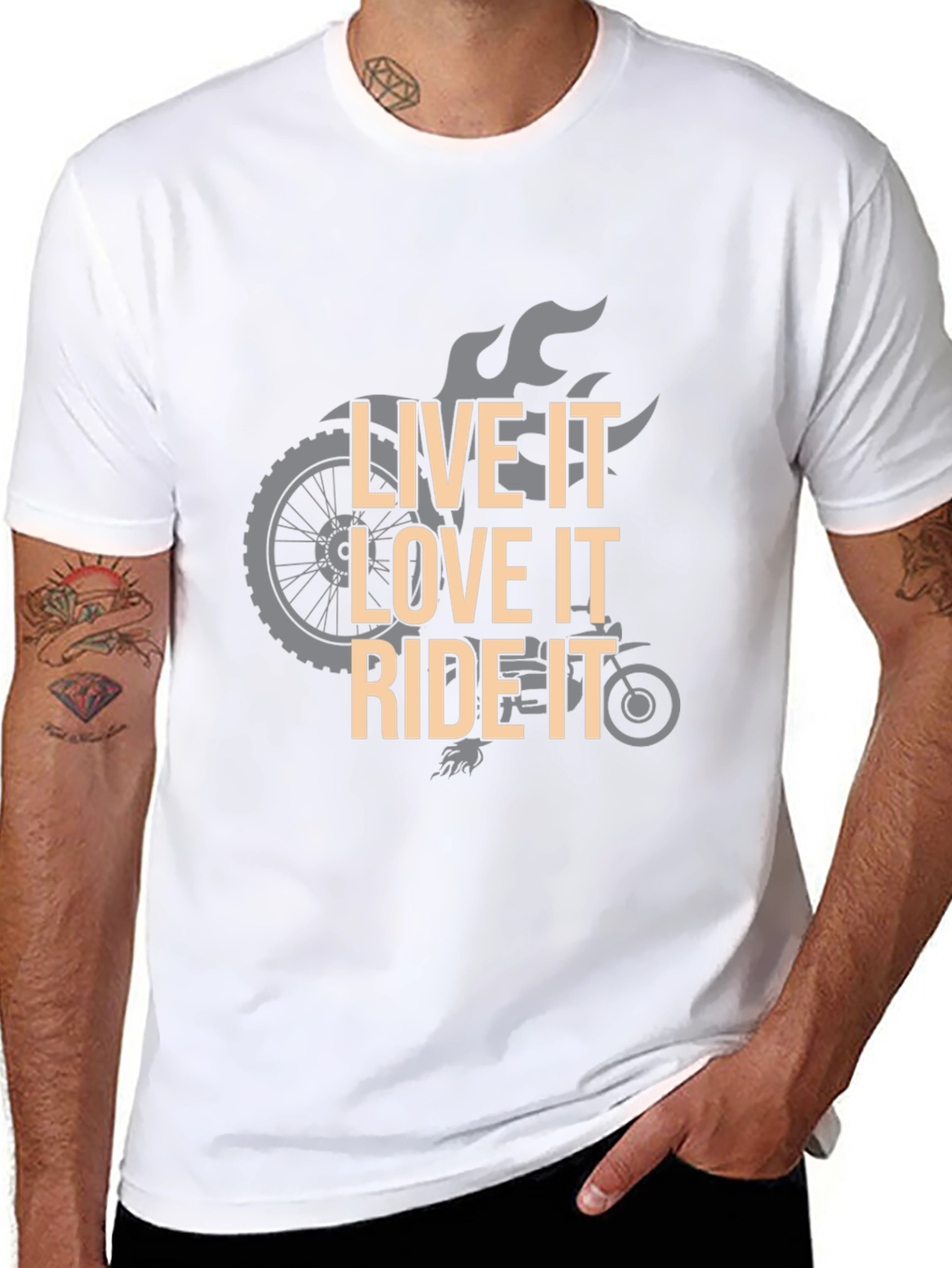 Live Love Ride Graphic Tee - Motorcycle T-Shirt