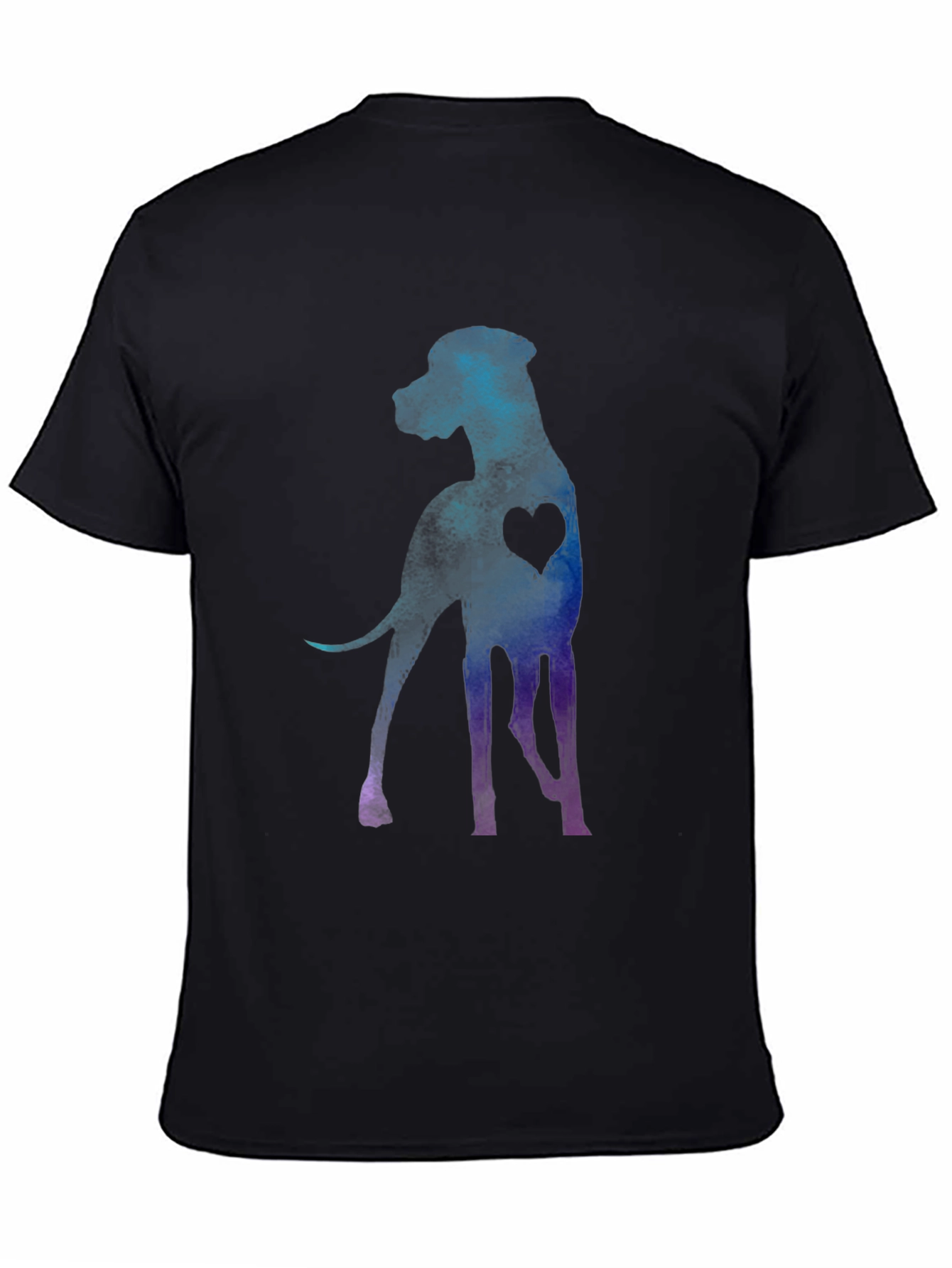 Dog Lover T-Shirt - Watercolor Great Dane Heart