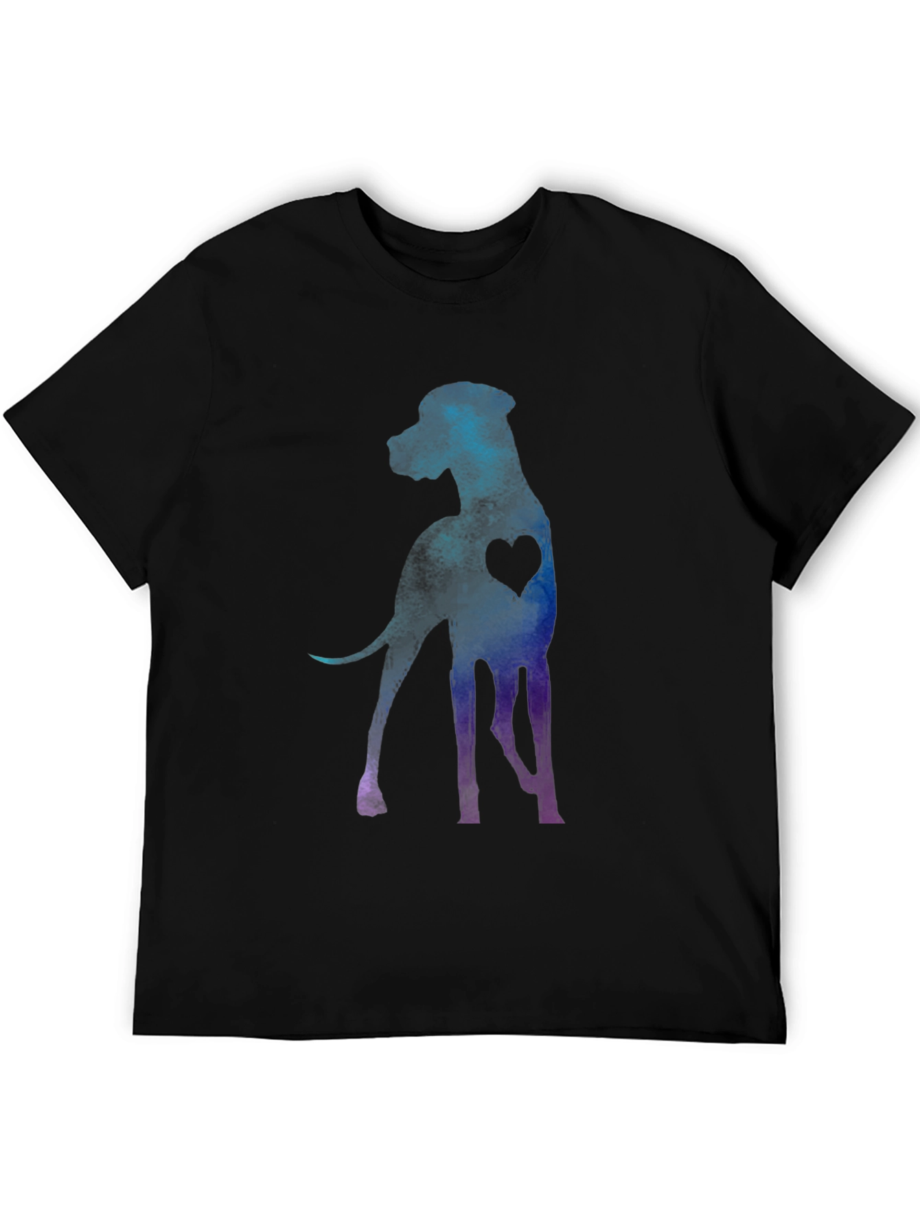 Dog Lover T-Shirt - Watercolor Great Dane Heart