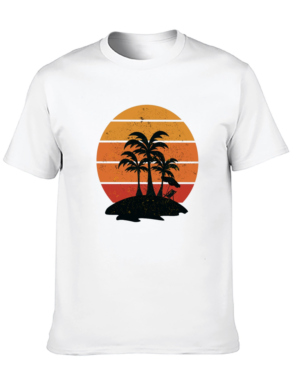 Retro Sunset Palm Tree Graphic T-Shirt