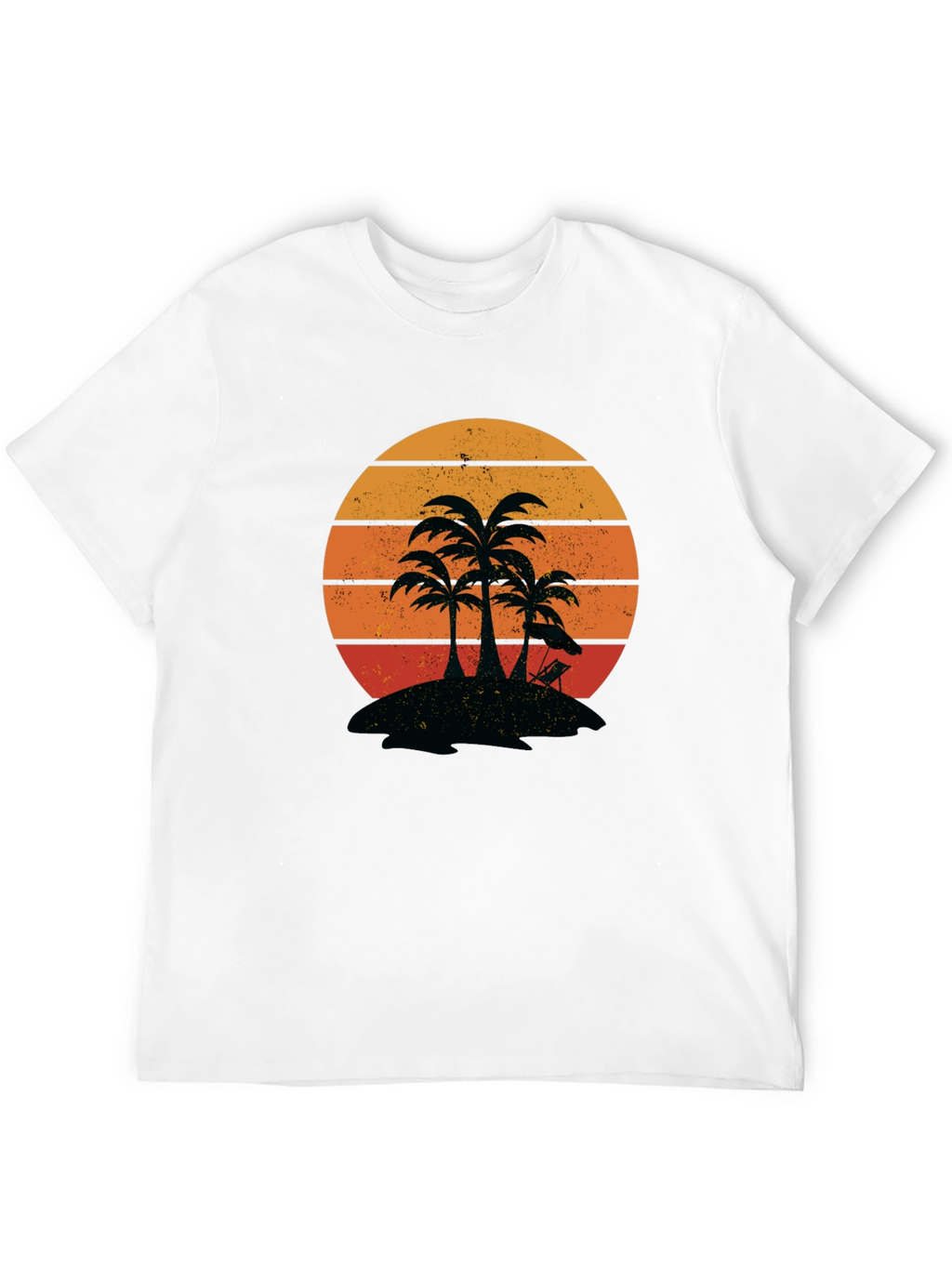 Retro Sunset Palm Tree Graphic T-Shirt