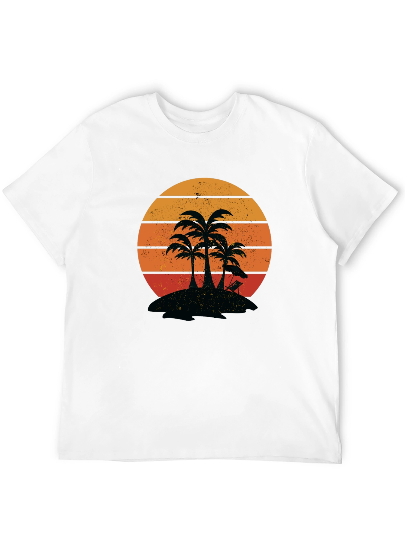 Retro Sunset Palm Tree Graphic T-Shirt
