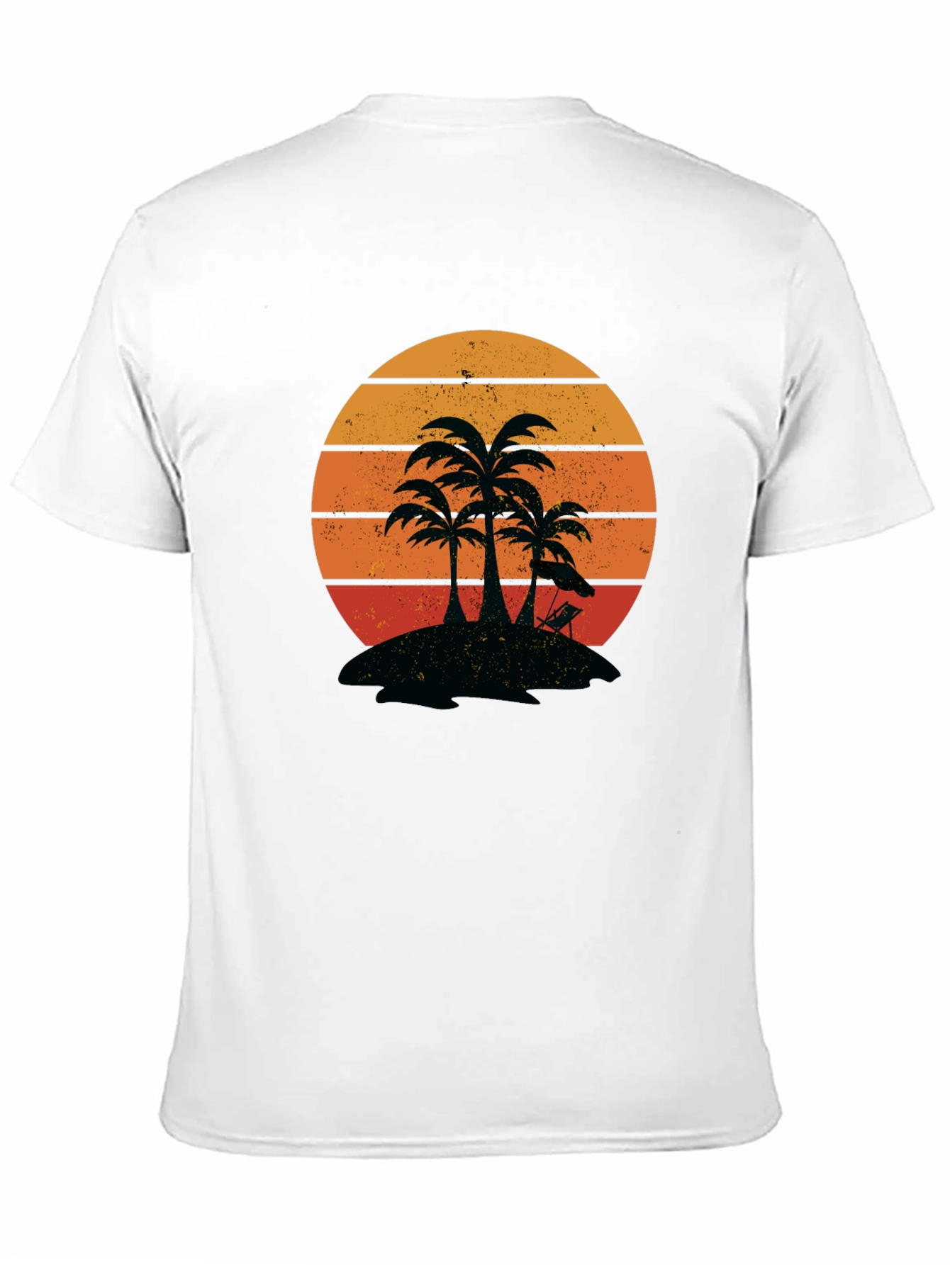 Retro Sunset Palm Tree Graphic T-Shirt