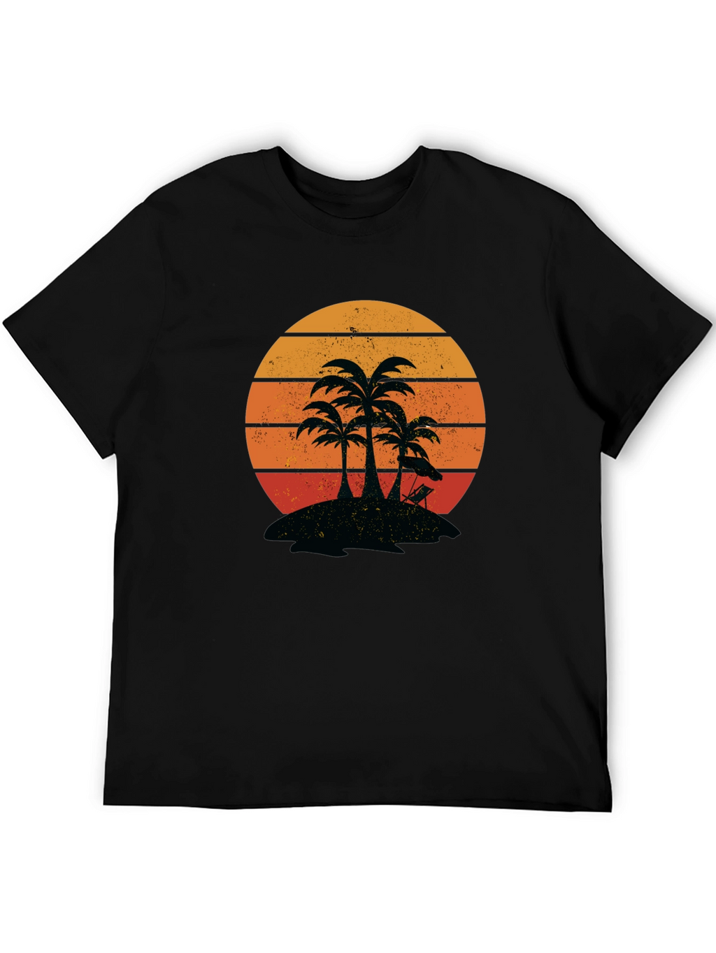 Retro Sunset Palm Tree Graphic T-Shirt