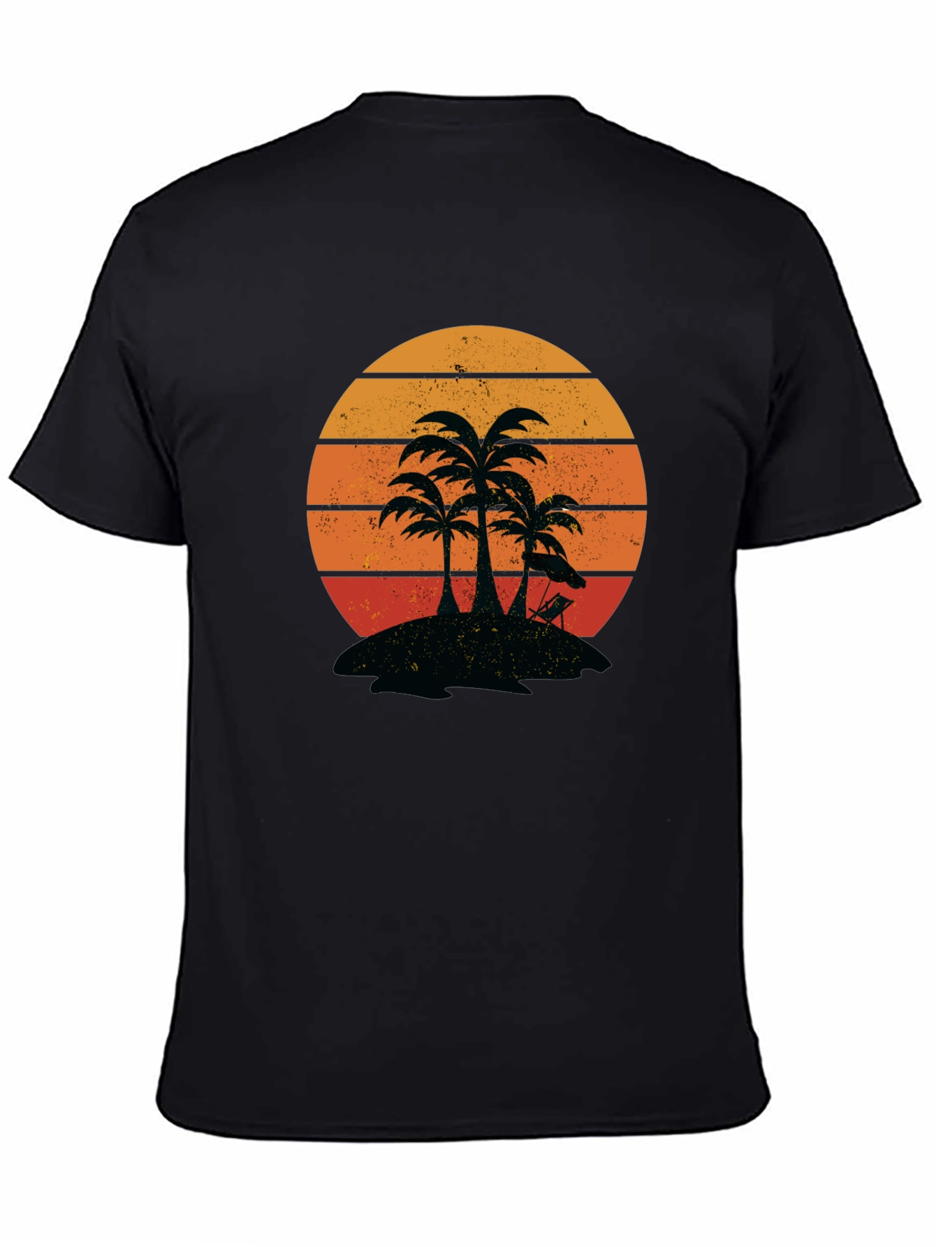 Retro Sunset Palm Tree Graphic T-Shirt