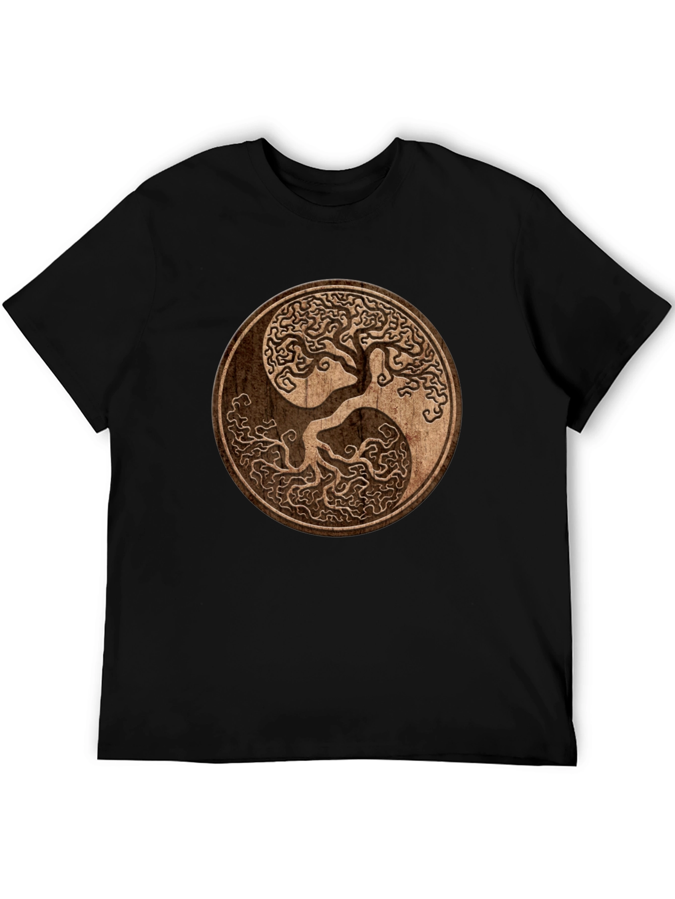 Yin Yang Tree Graphic Tee - Nature Inspired Balance Shirt