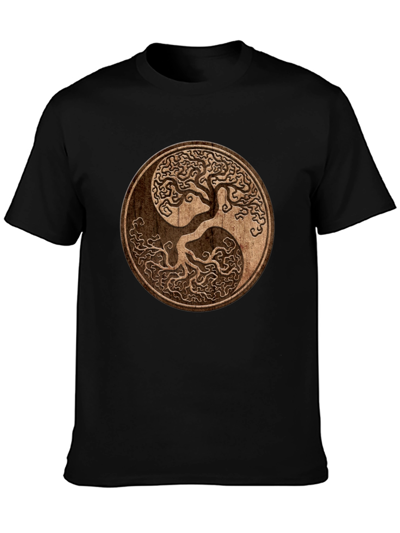 Yin Yang Tree Graphic Tee - Nature Inspired Balance Shirt