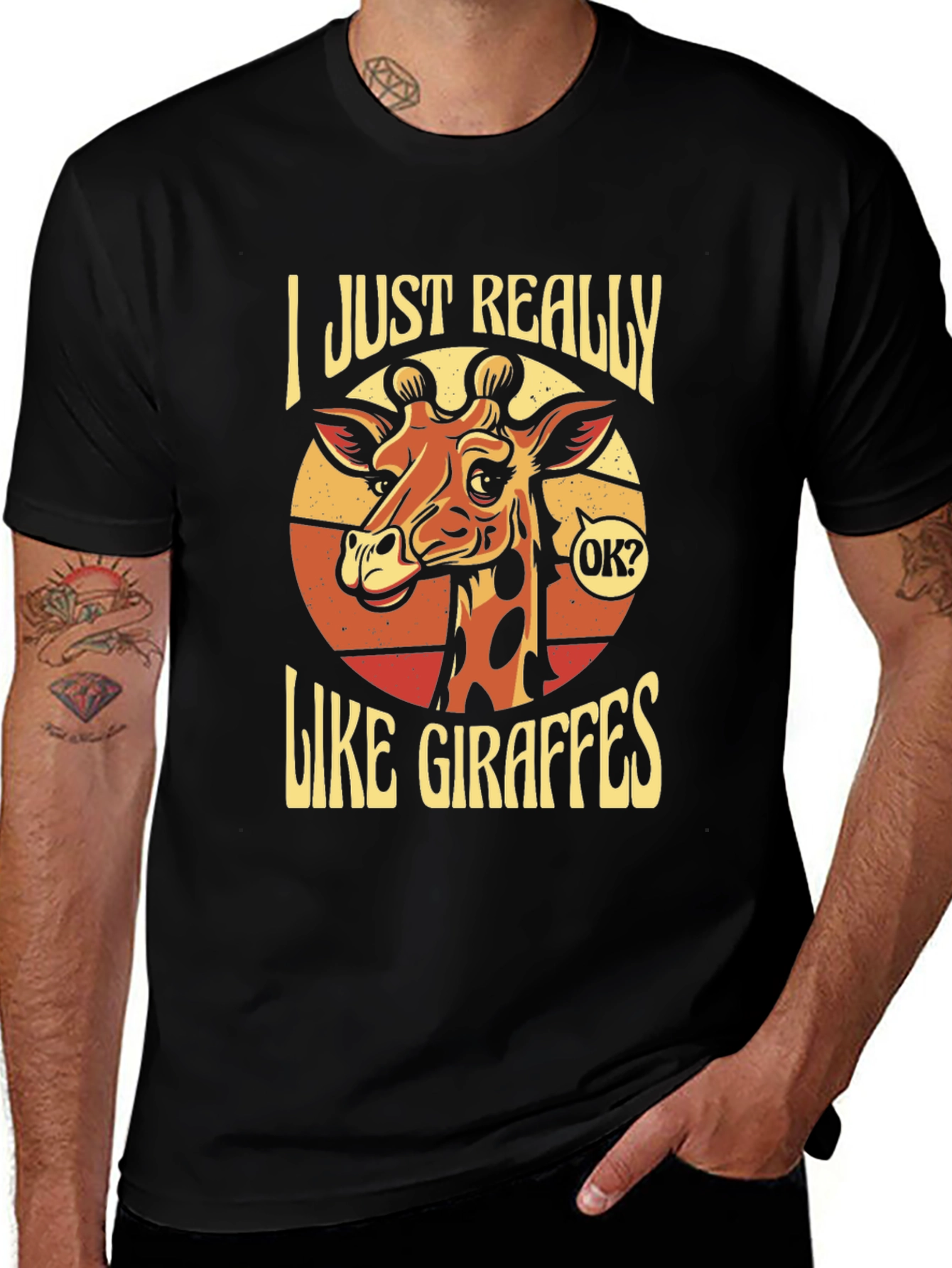 I Just Really Like Giraffes T-Shirt - Novelty Animal Tee