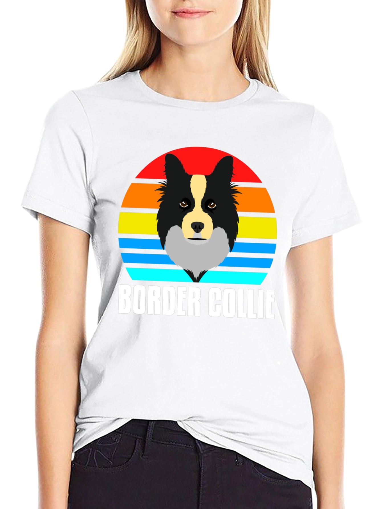 Border Collie Sunset T-Shirt - Dog Lover Tee