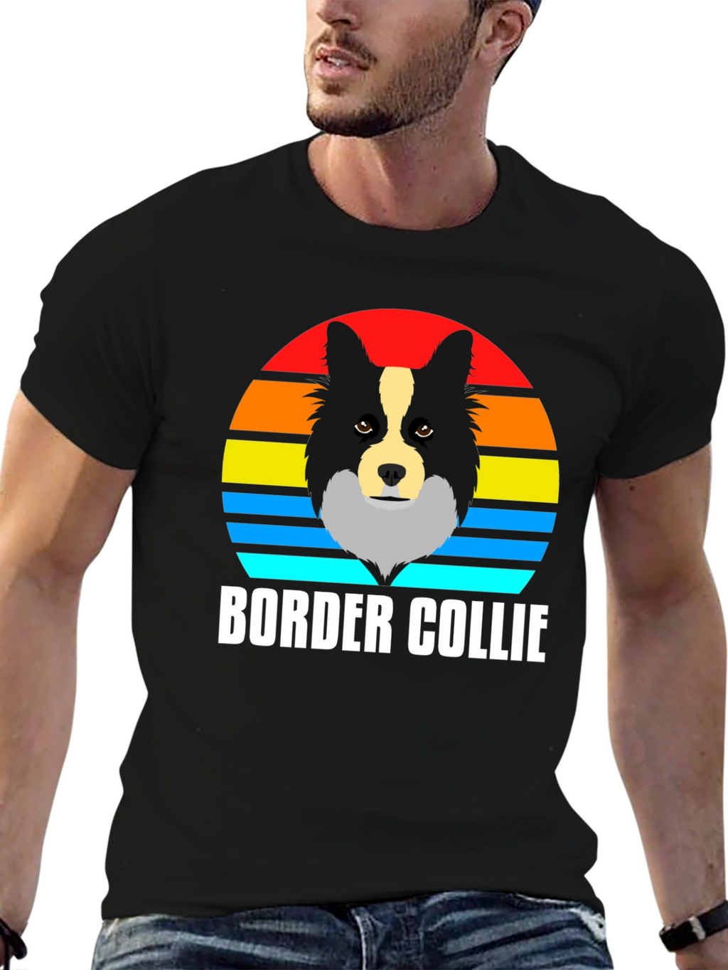Border Collie Sunset T-Shirt - Dog Lover Tee