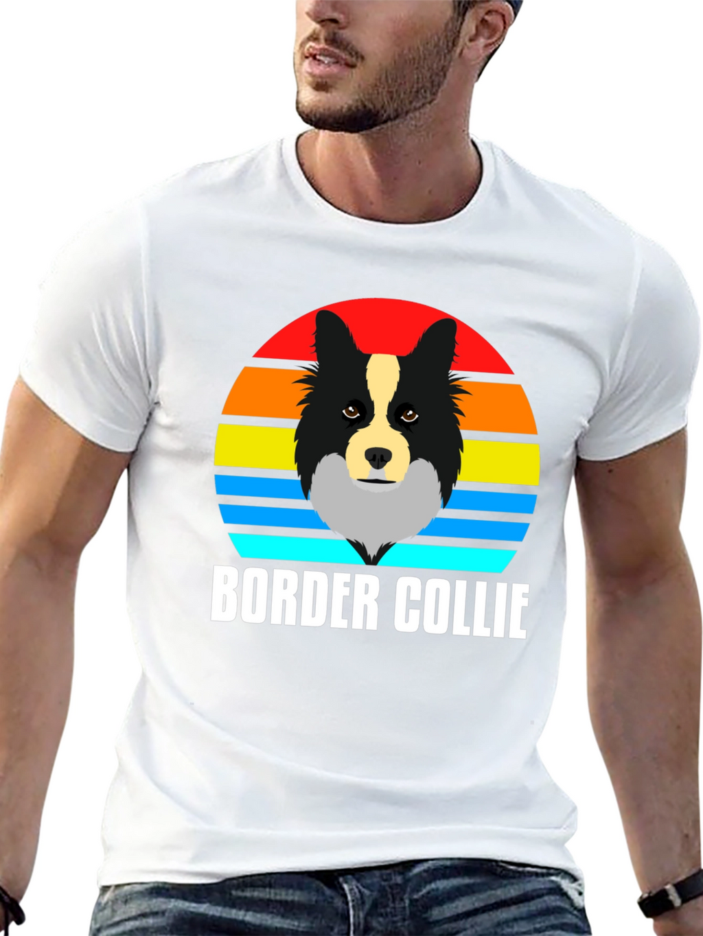 Border Collie Sunset T-Shirt - Dog Lover Tee