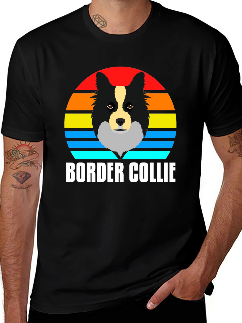 Border Collie Sunset T-Shirt - Dog Lover Tee