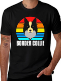 Border Collie Sunset T-Shirt - Dog Lover Tee