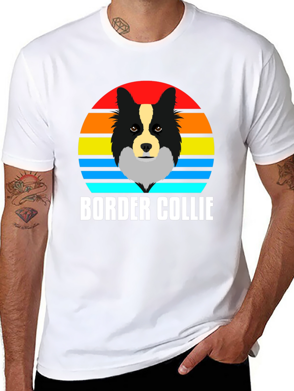 Border Collie Sunset T-Shirt - Dog Lover Tee