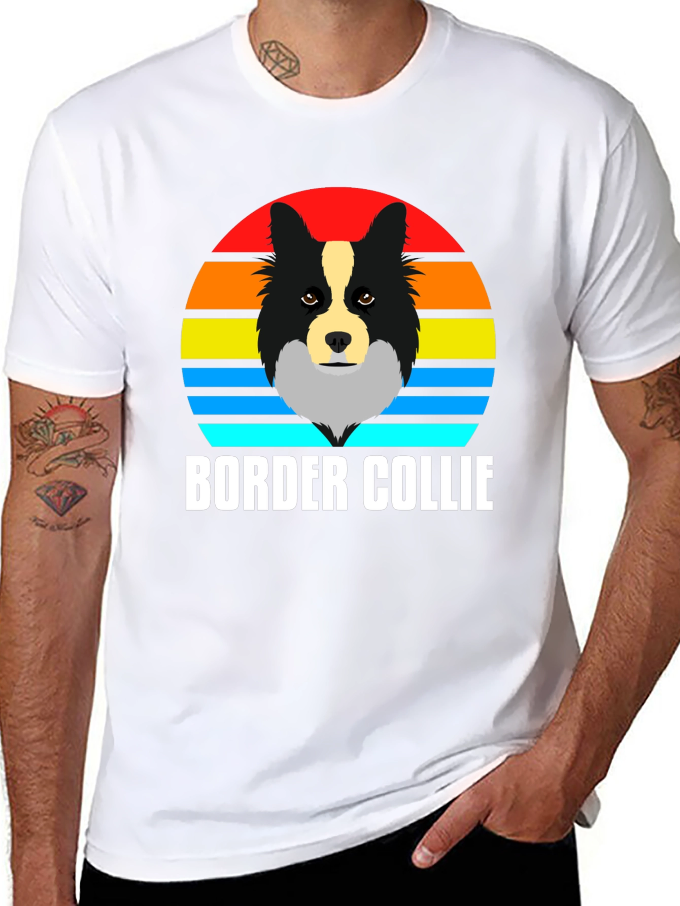 Border Collie Sunset T-Shirt - Dog Lover Tee