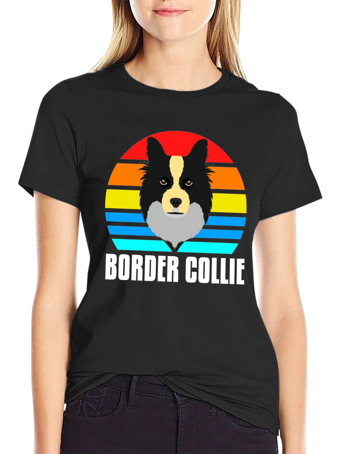 Border Collie Sunset T-Shirt - Dog Lover Tee