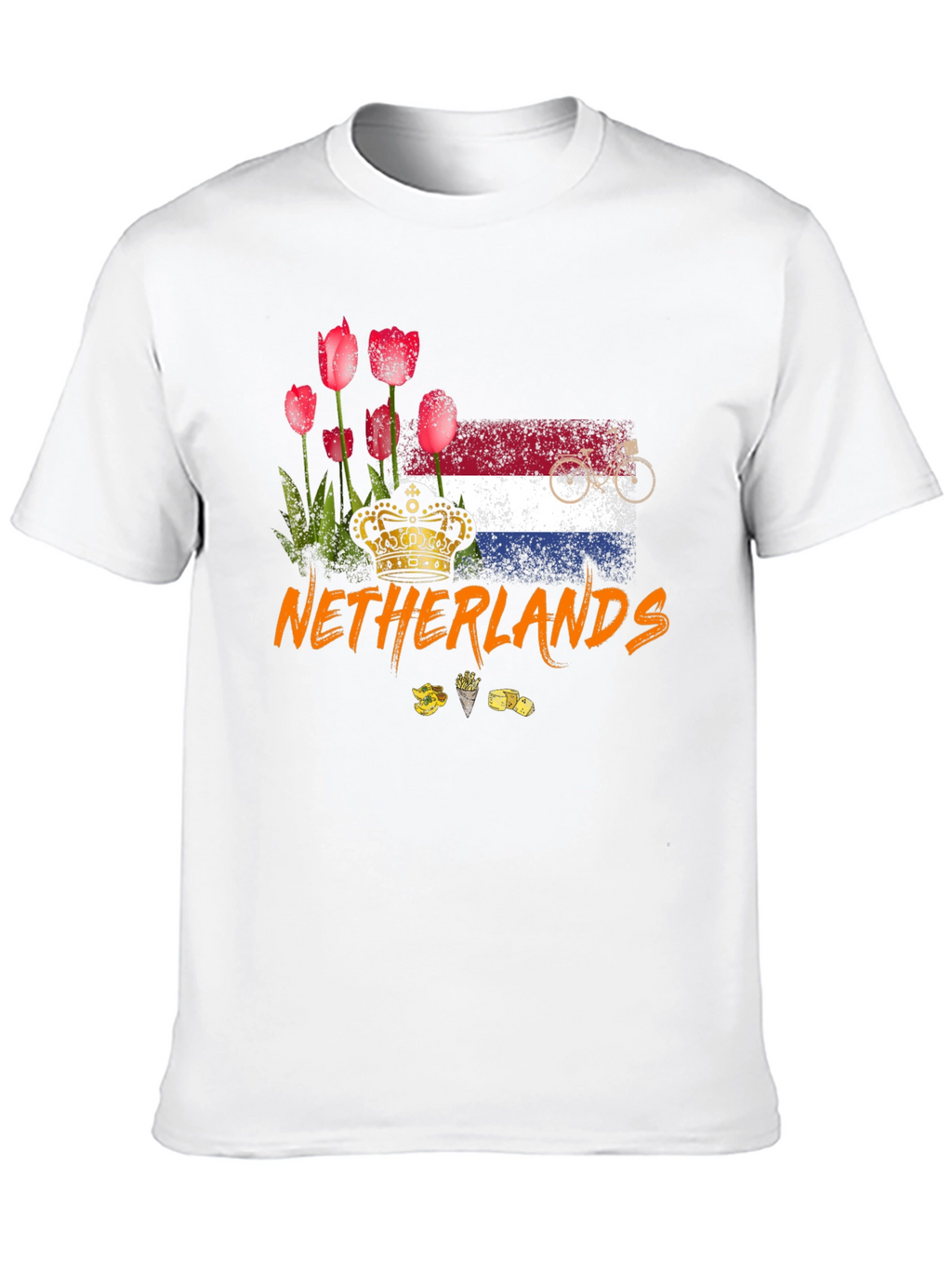 Netherlands T-Shirt - Tulips Flag Bike Design