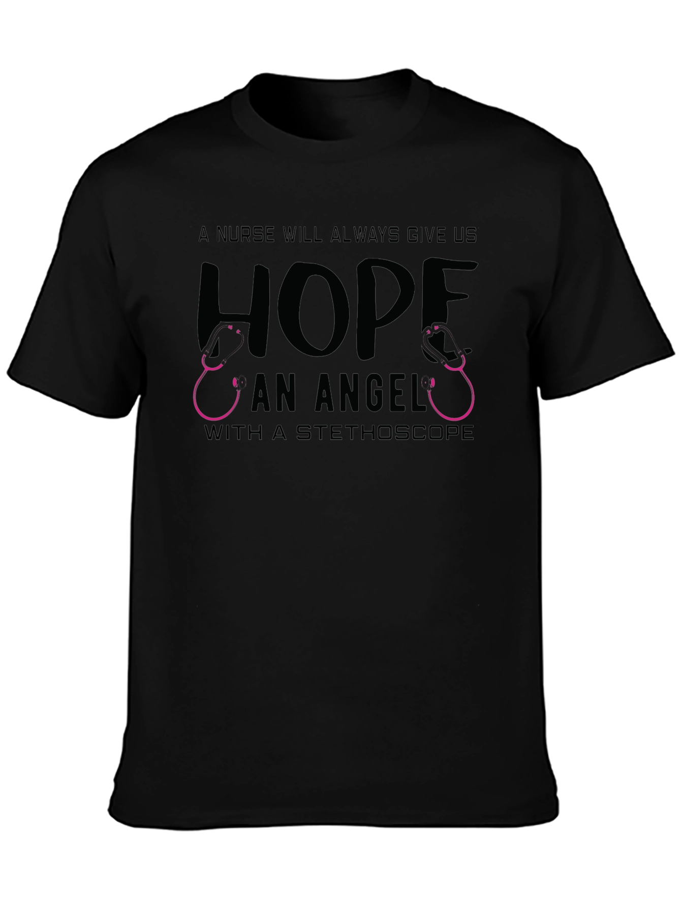 Nurse Angel Hope Stethoscope Graphic Tee