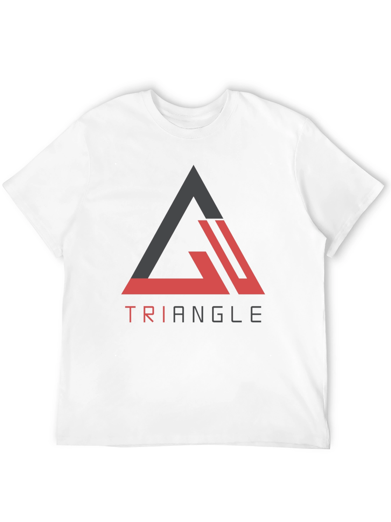 Triangle Graphic Tee - Modern Casual Black T-Shirt