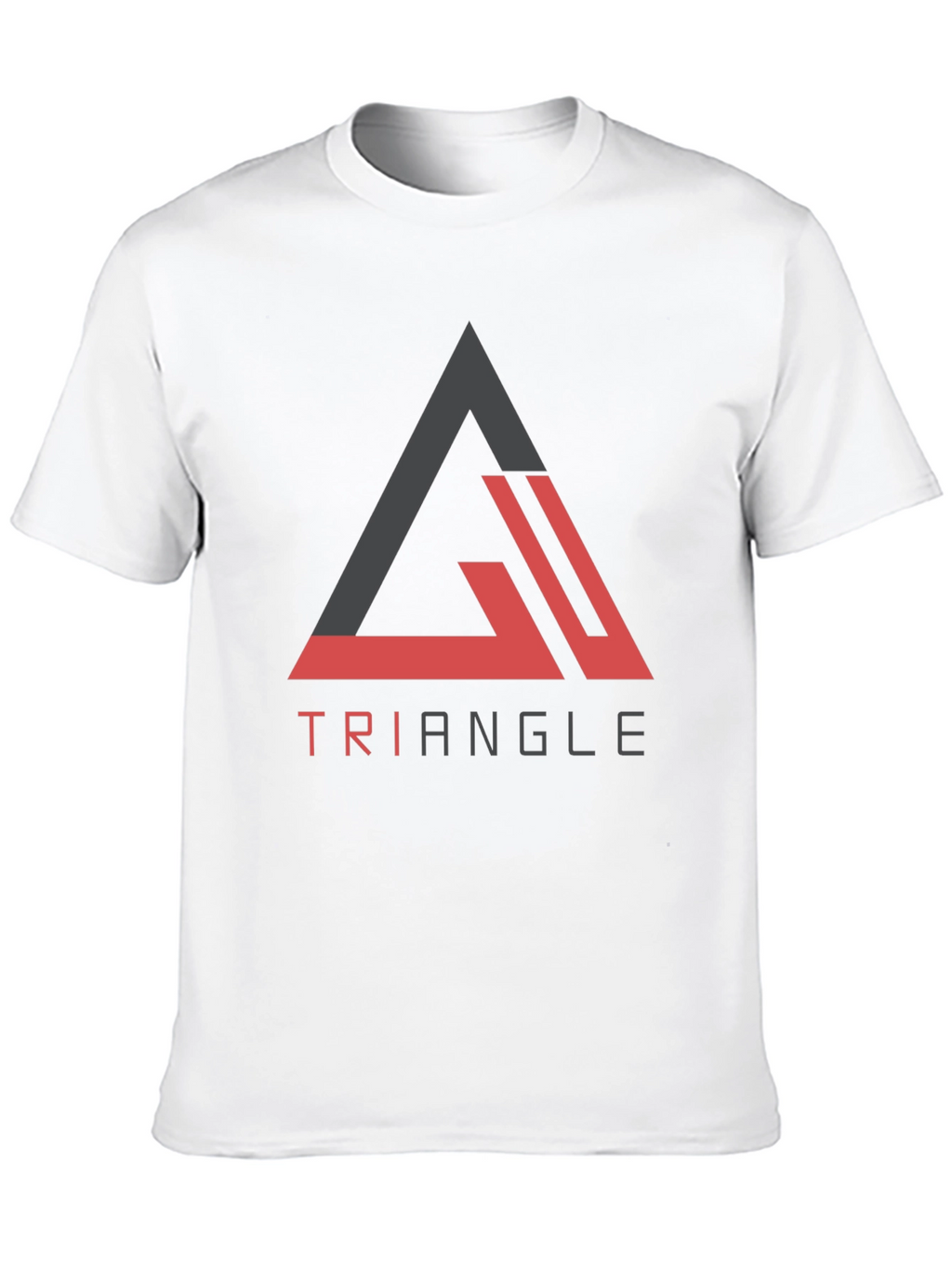 Triangle Graphic Tee - Modern Casual Black T-Shirt