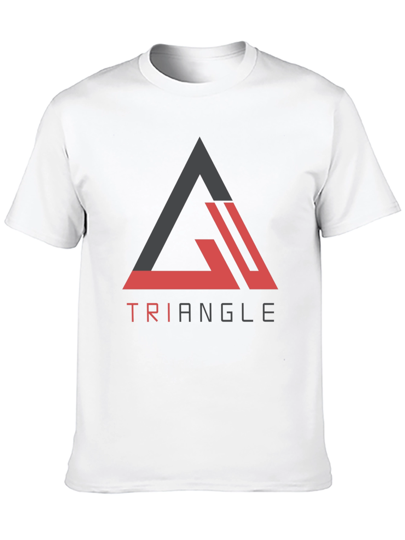 Triangle Graphic Tee - Modern Casual Black T-Shirt