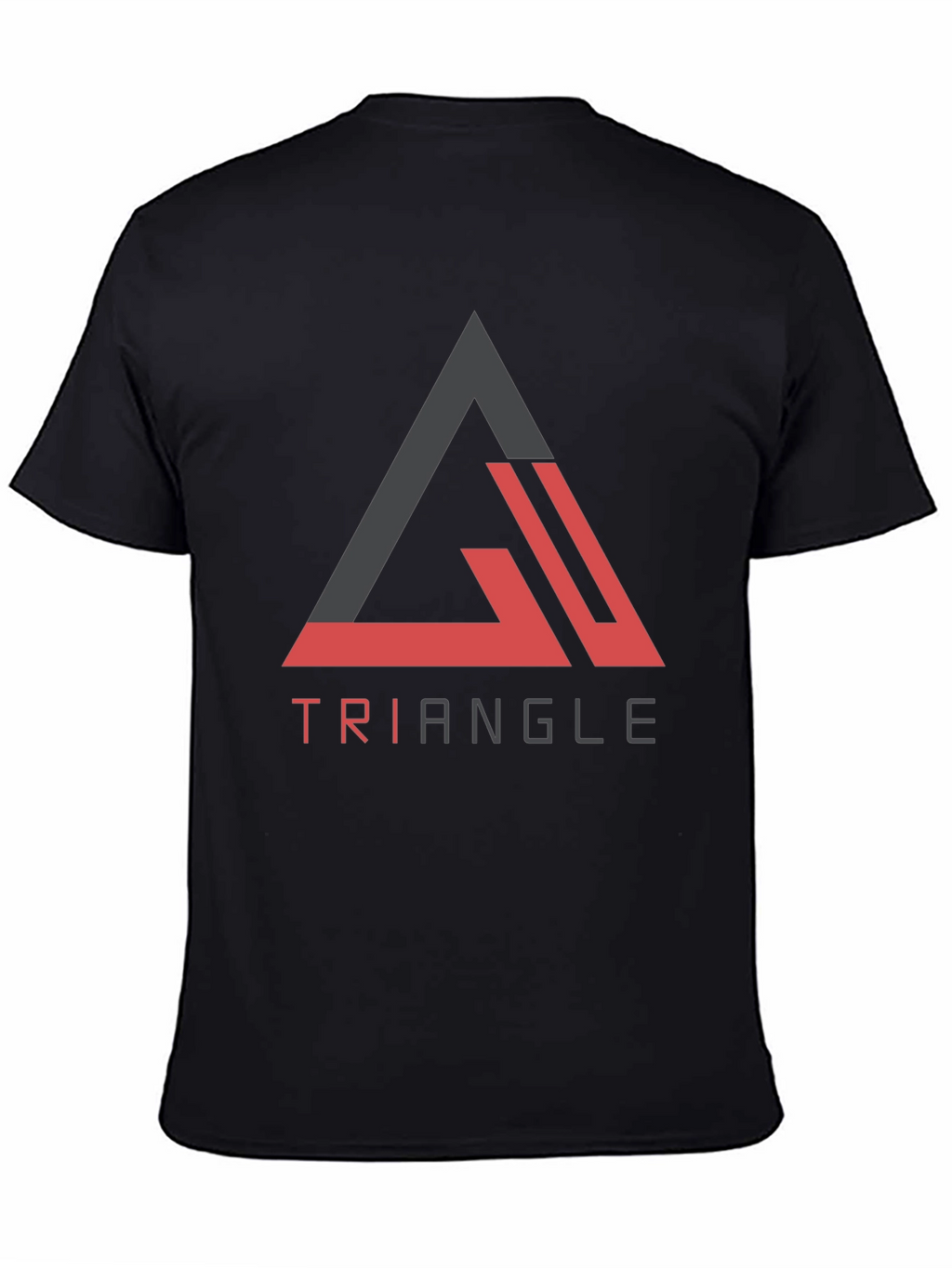 Triangle Graphic Tee - Modern Casual Black T-Shirt