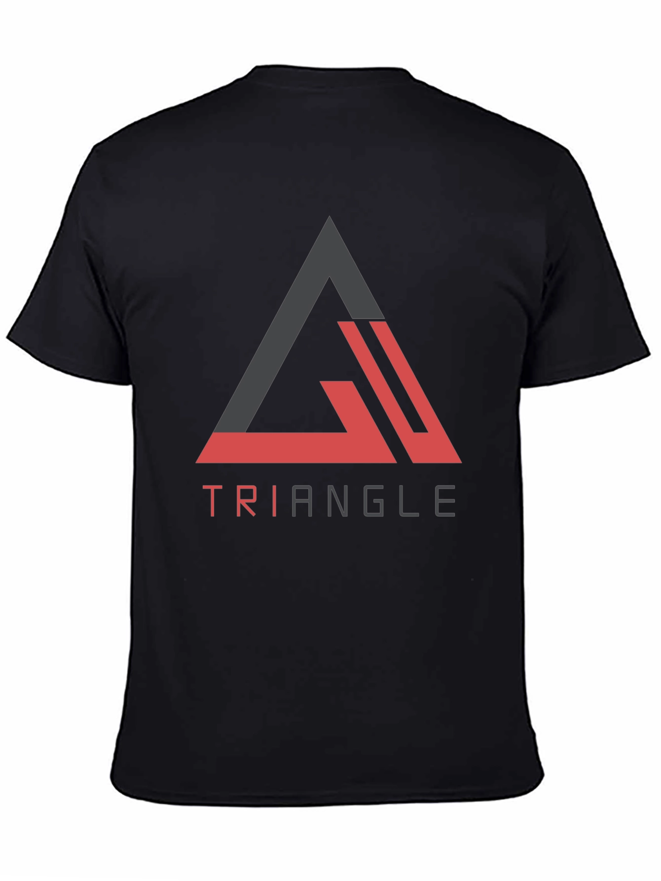 Triangle Graphic Tee - Modern Casual Black T-Shirt