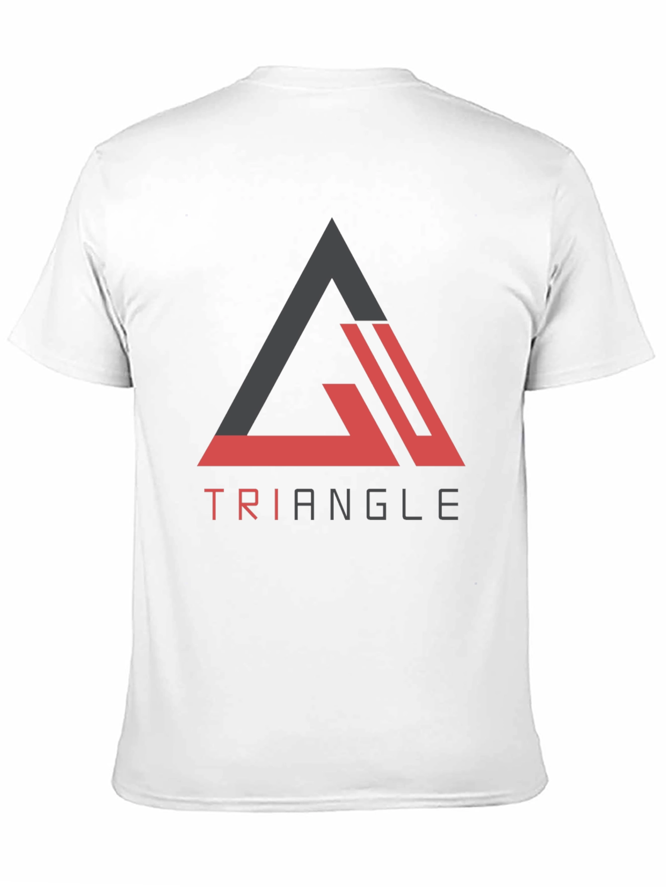 Triangle Graphic Tee - Modern Casual Black T-Shirt