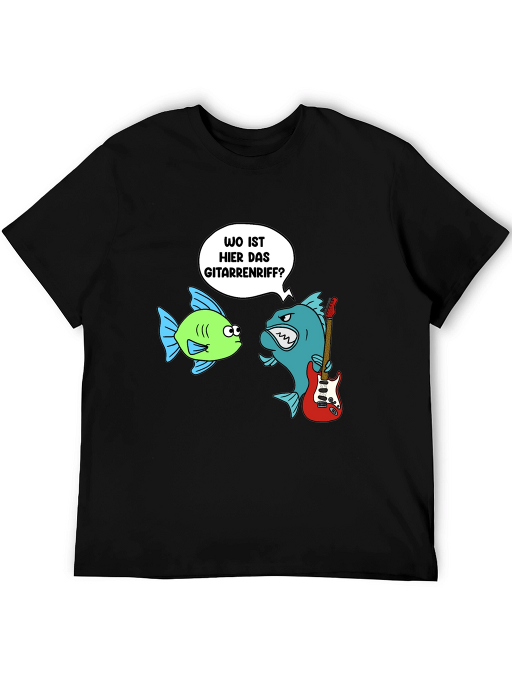 Funny Fish Guitar Riff Graphic Tee