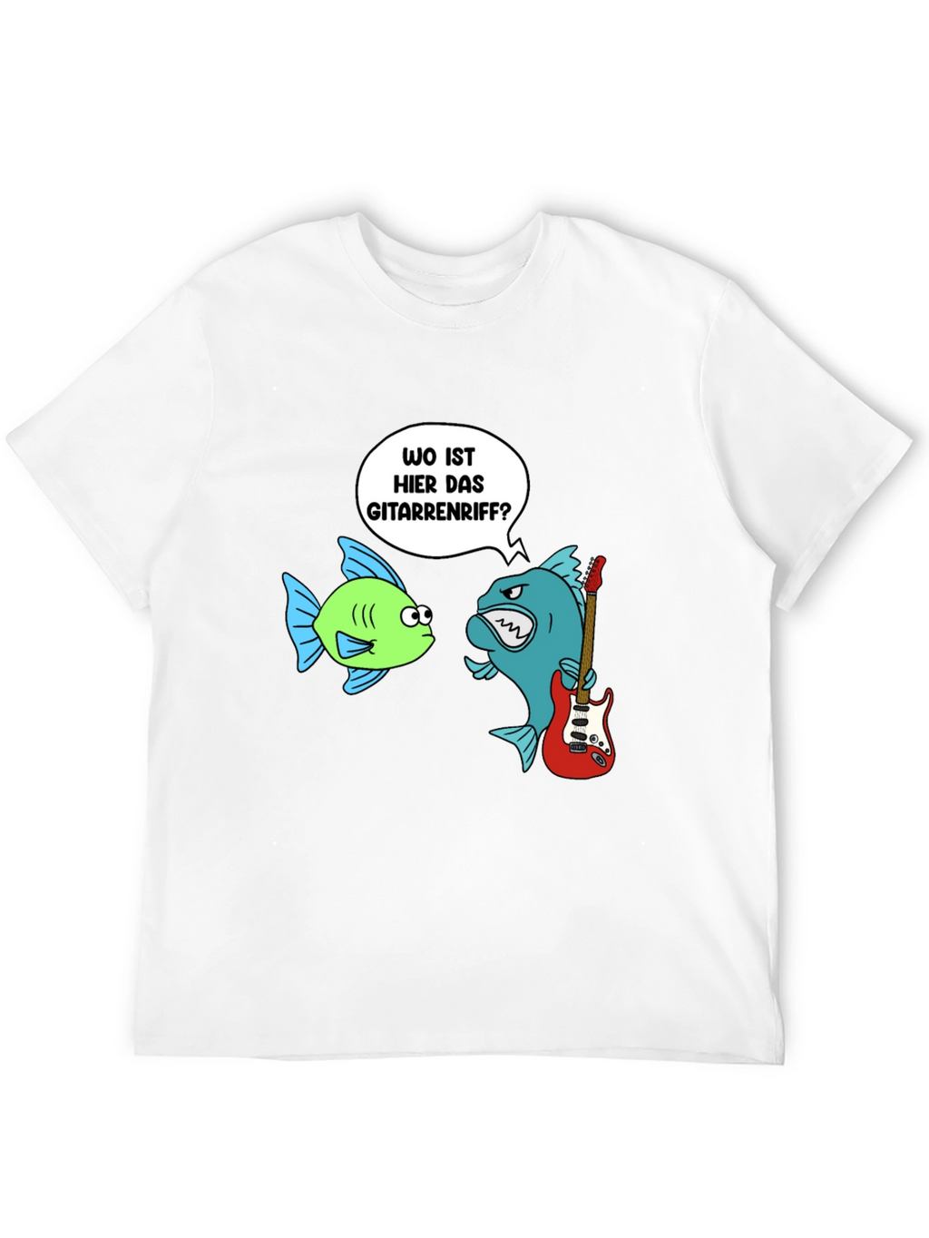 Funny Fish Guitar Riff Graphic Tee