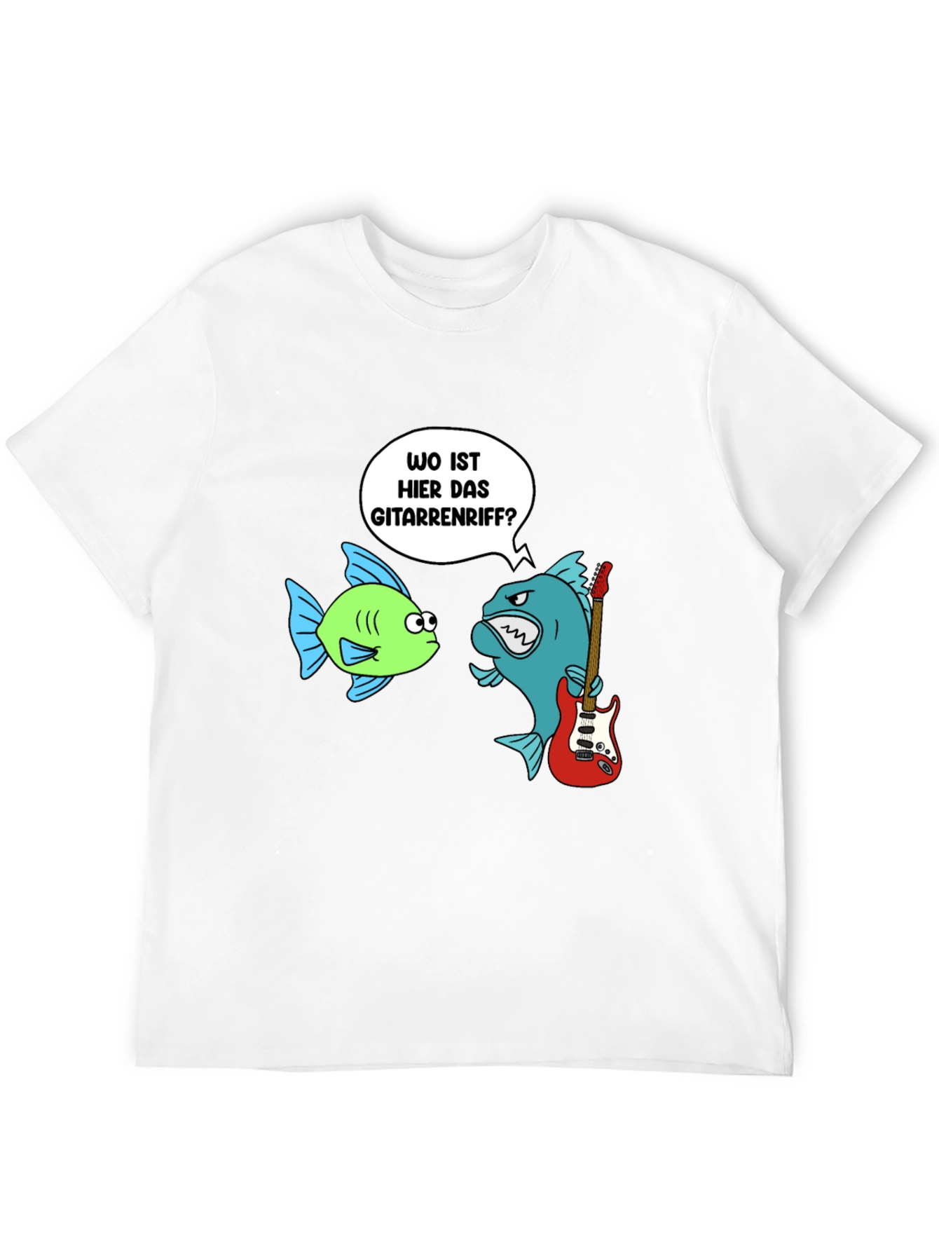 Funny Fish Guitar Riff Graphic Tee