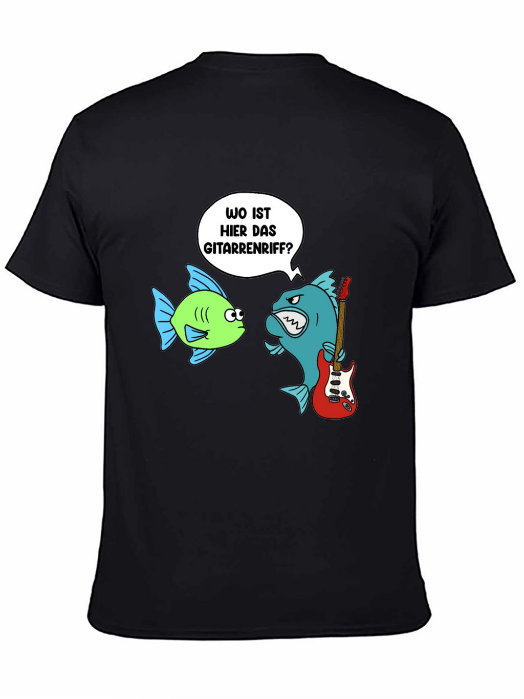 Funny Fish Guitar Riff Graphic Tee