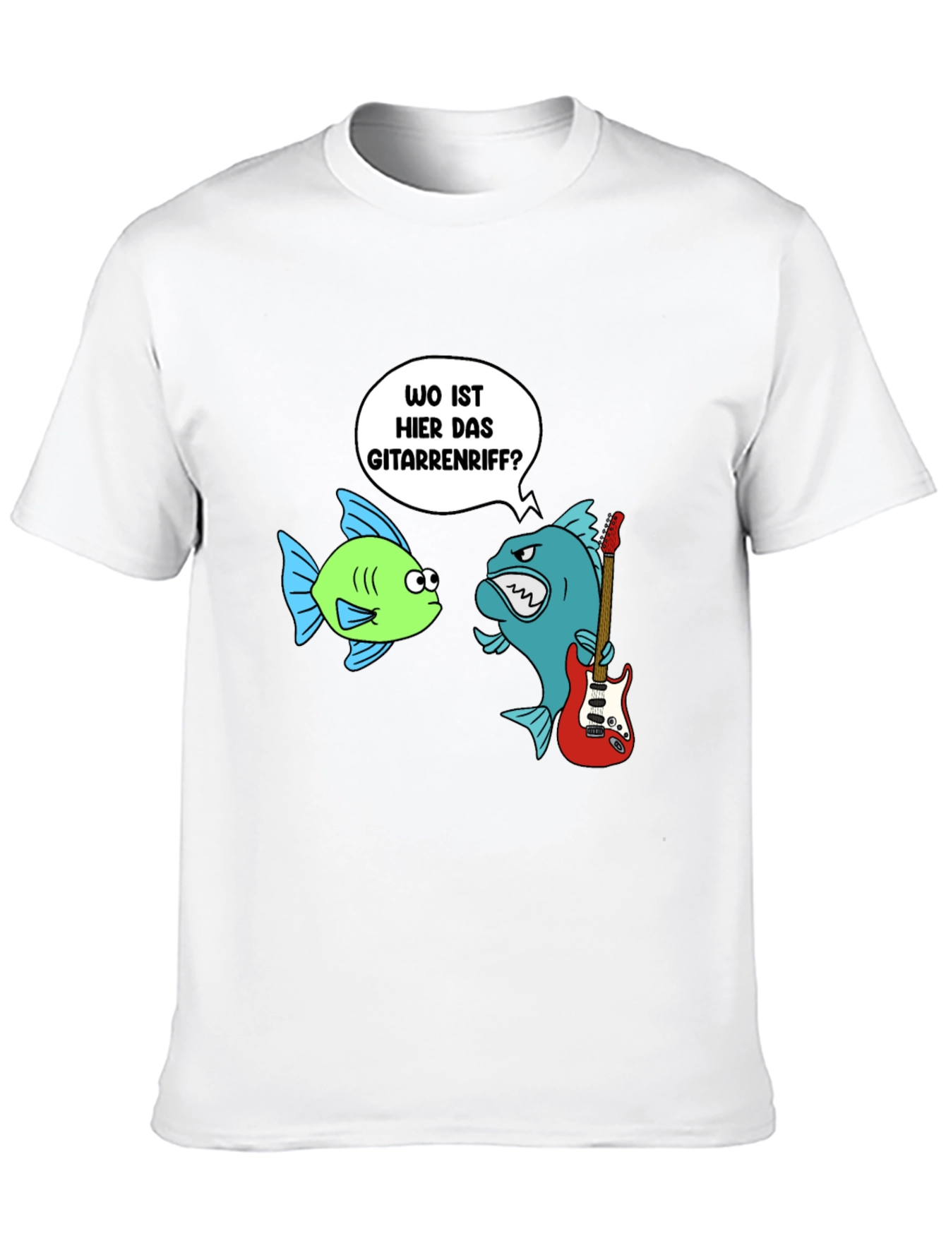 Funny Fish Guitar Riff Graphic Tee