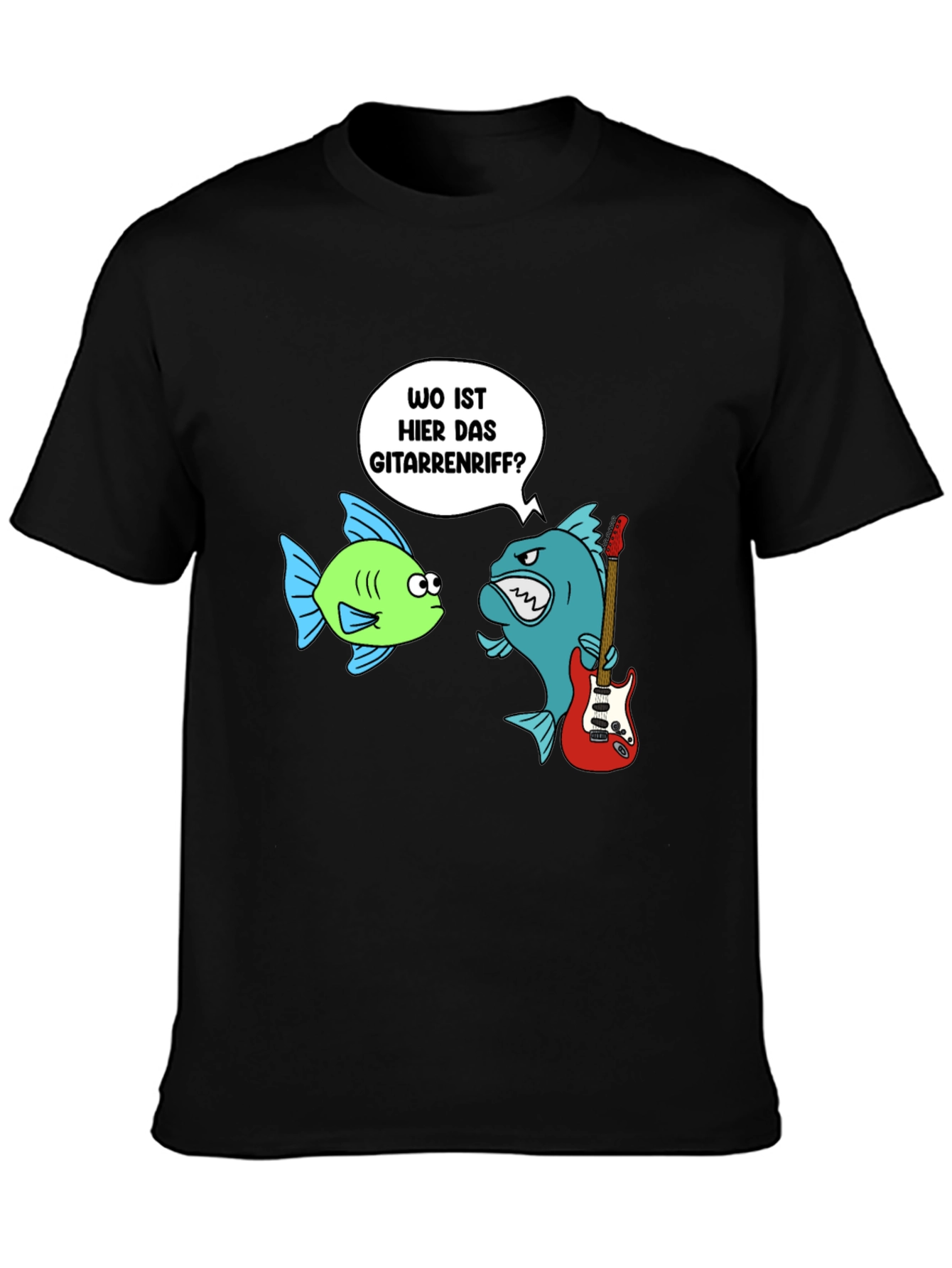 Funny Fish Guitar Riff Graphic Tee