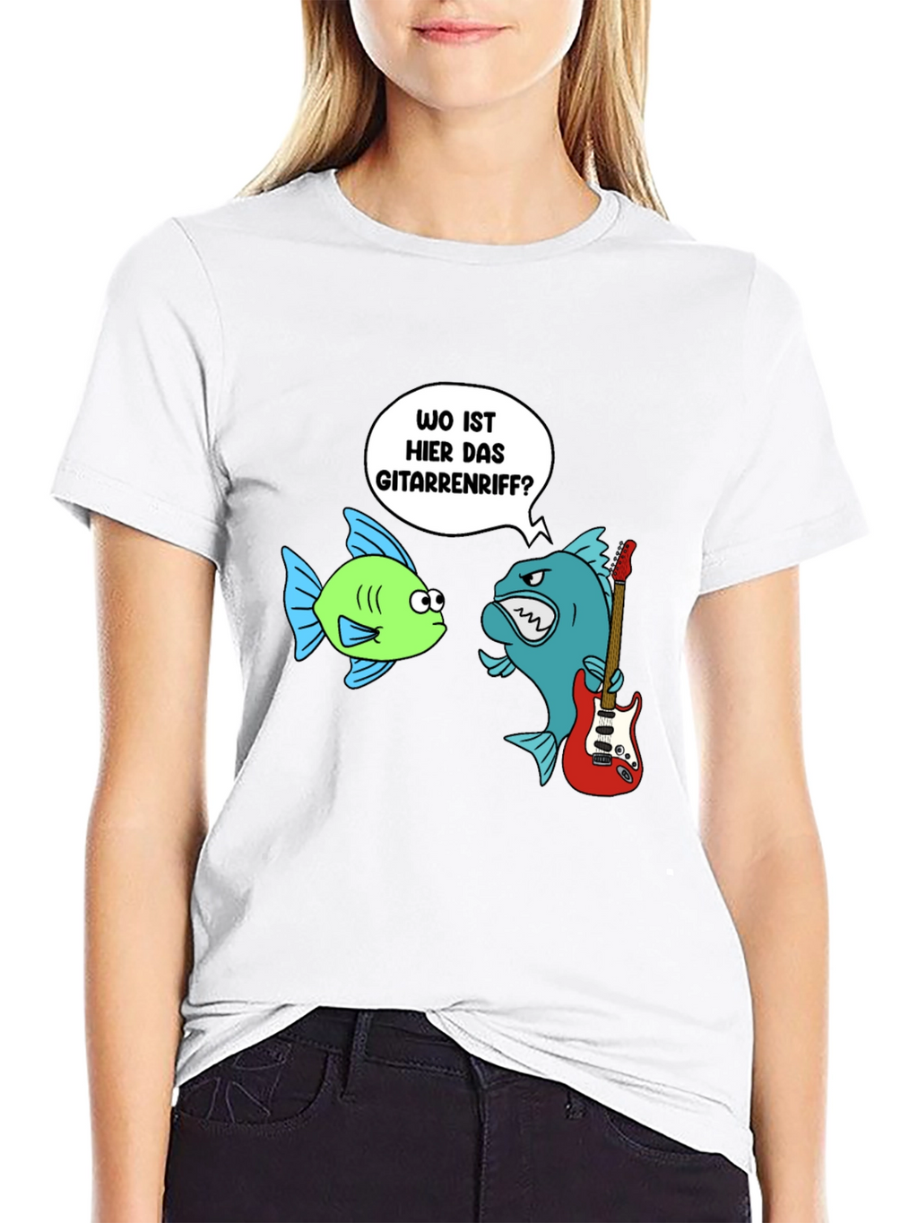 Funny Fish Guitar Riff Graphic Tee