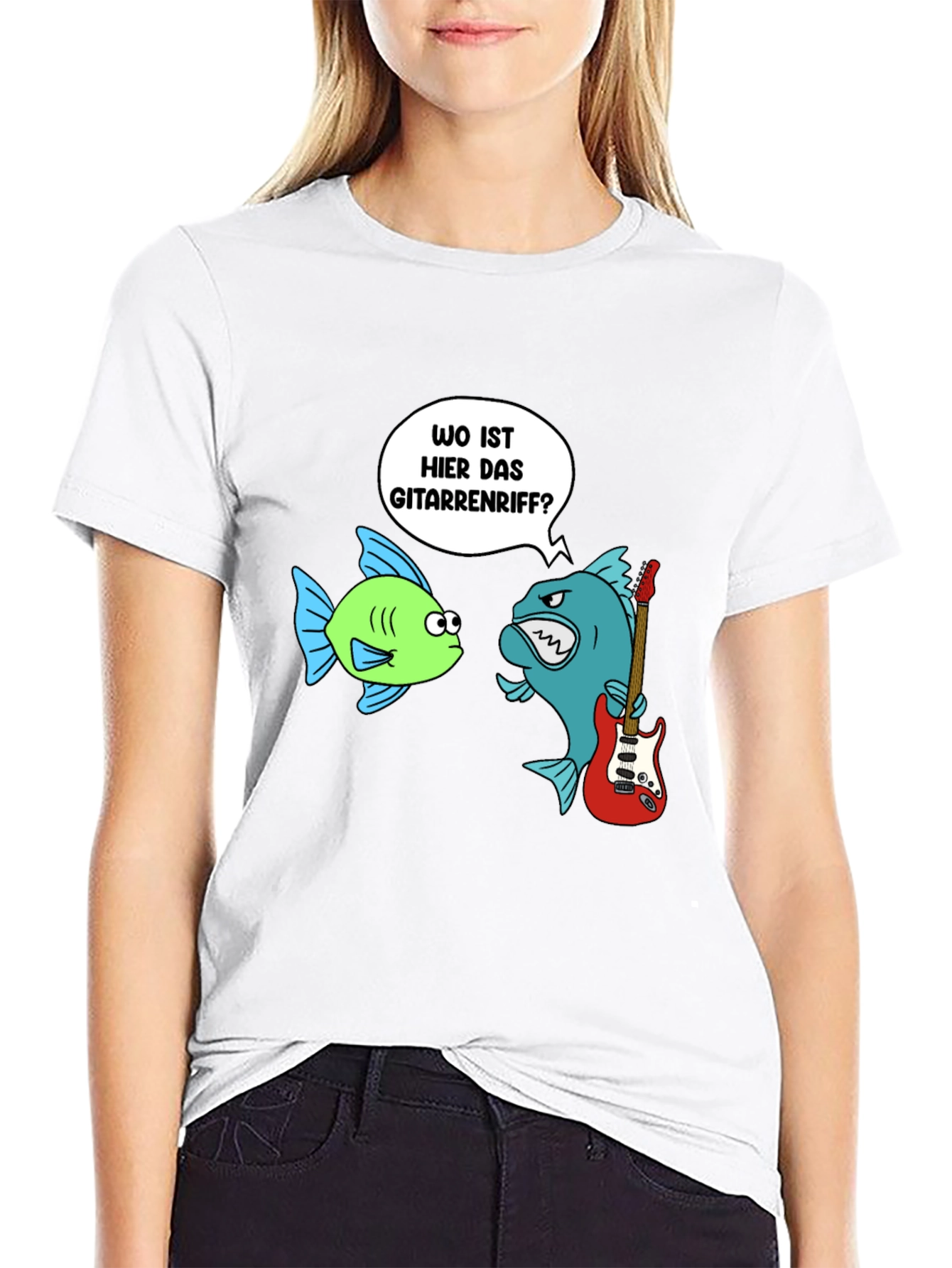 Funny Fish Guitar Riff Graphic Tee