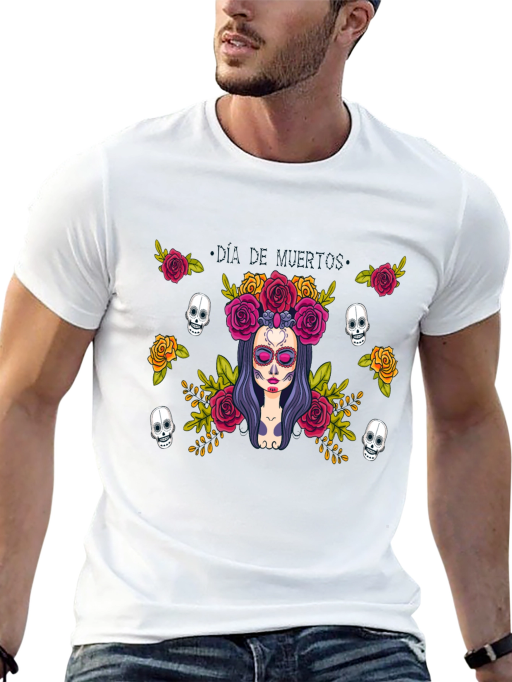 Day of the Dead Graphic Tee - Black T-Shirt