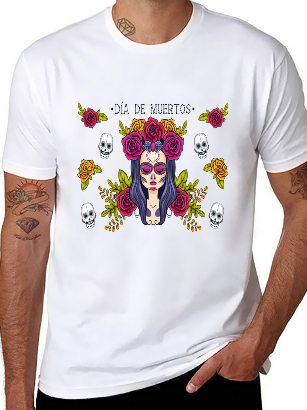 Day of the Dead Graphic Tee - Black T-Shirt